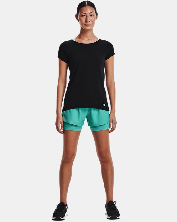 Women's UA Play Up 2-in-1 Shorts, Green, pdpMainDesktop image number 2